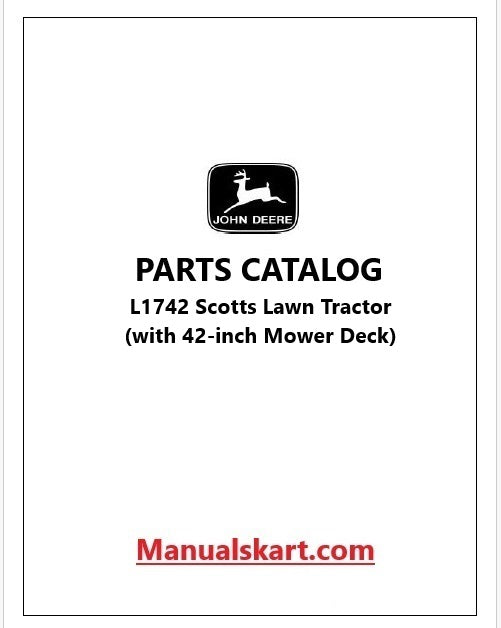 John Deere L1742 Scotts Lawn Tractor Pdf Parts Catalog Manual PC9100