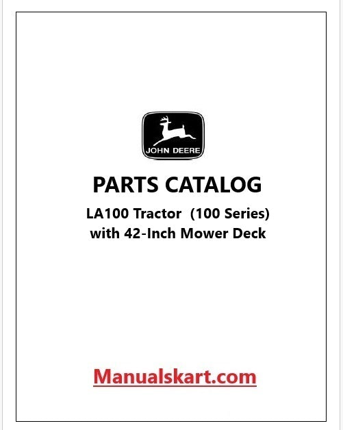 John Deere LA100 Tractor Pdf Parts Catalog Manual PC9630