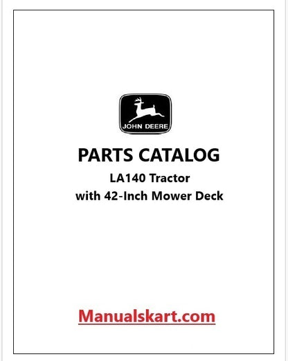 John Deere LA140 Tractor Pdf Parts Catalog Manual PC9634