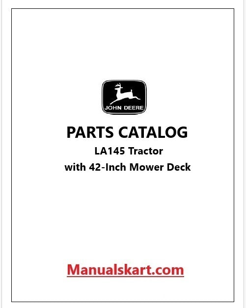 John Deere LA145 Tractor Pdf Parts Catalog Manual PC9744