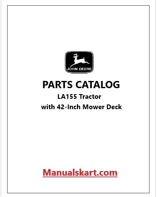 John Deere LA155 Tractor Pdf Parts Catalog Manual PC9745