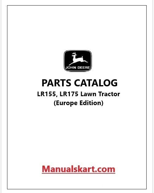 John Deere LR155, LR175 Lawn Tractor Pdf Parts Catalog Manual PC4444