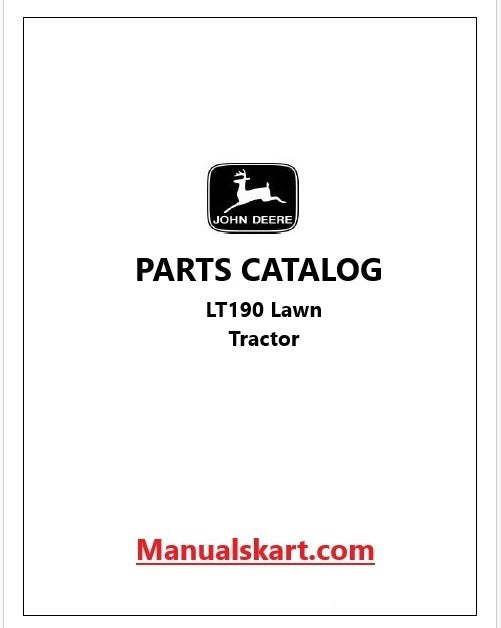 John Deere LT190 Lawn Tractor Pdf Parts Catalog Manual PC9332