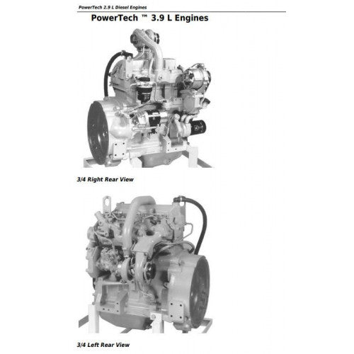 John Deere Powertech 3029 2.9L Diesel Engine Service Repair Technical Manual Pdf - CTM125