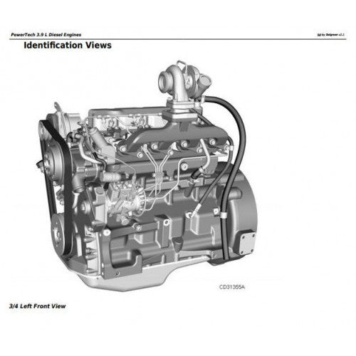 John Deere Powertech 3.9L 4039 Diesel Engines Diagnostic and Repair Component Service Repair Technical Manual Pdf - CTM117219