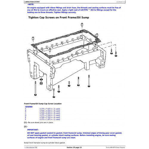 John Deere Powertech 400 6076 Diesel Engines Component Service Repair Technical Manual Pdf - CTM42