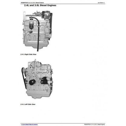 John Deere Powertech 4024 2.4 L and 5030 3.0 L Diesel Engines Technical Manual Pdf - CTM301