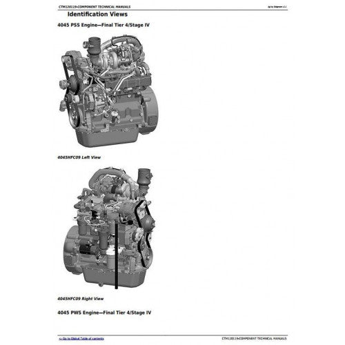 John Deere Powertech 4045 Diesel Engine Service Repair Technical Manual Pdf - CTM120119