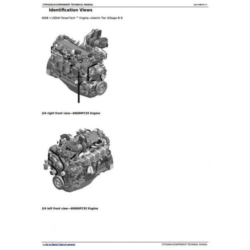 John Deere Powertech 6068 Diesel Engine Technical Manual Pdf - CTM104619