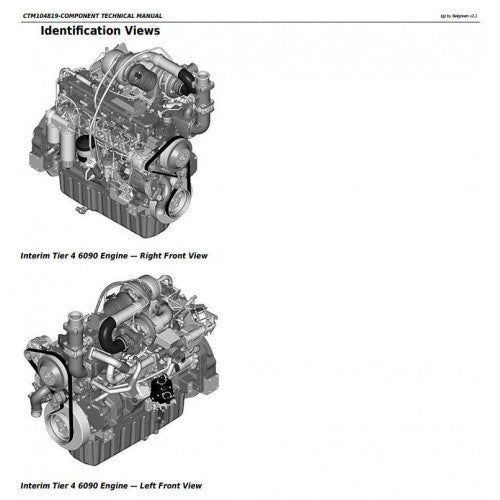 John Deere Powertech 6090 Diesel Engine Level 21 ECU Service Repair Technical Manual Pdf - CTM104819