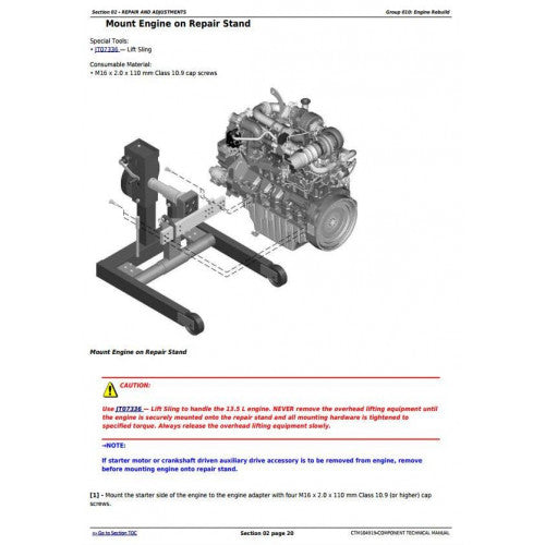 John Deere Powertech 6135 Diesel Engine Level 22 ECU Component Service Repair Technical Manual Pdf - CTM104919