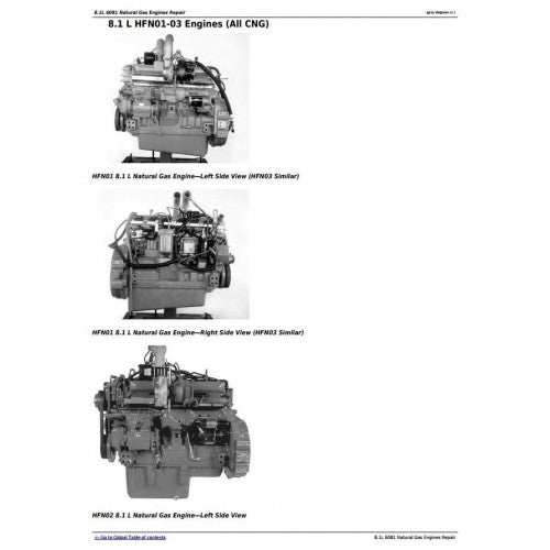 John Deere Powertech 8.1L 6081 Natural Gas Engines Service Repair Technical Manual Pdf - CTM87