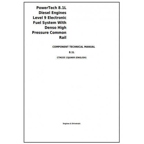 John Deere Powertech 8.1L Diesel Engine Technical Manual Pdf - CTM255