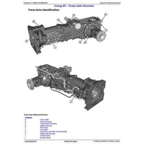 John Deere Pune Works / 12X12 and 24X12 Powrreverser™ Transmission Component Technical Manual Pdf - CTM900519