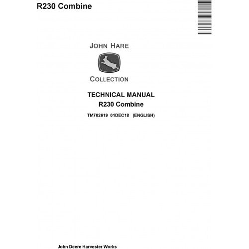 John Deere R230 Combine Technical Manual Pdf TM702619 2