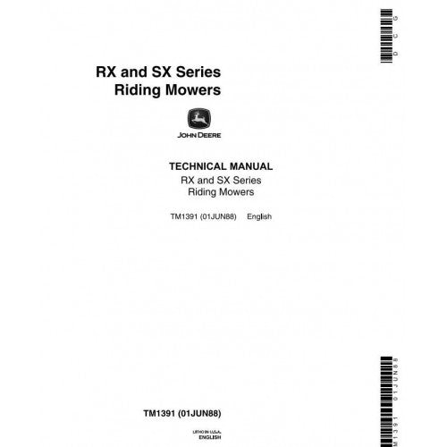 John Deere RX63, RX73, RX75, RX96, SX75, SX96 Mowers Diagnostic and Technical Manual TM1391 2