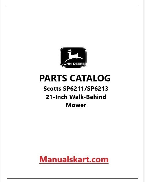 John Deere Scotts SP6211/SP6213 21-Inch Walk-Behind Mower Pdf Parts Catalog Manual PC2818