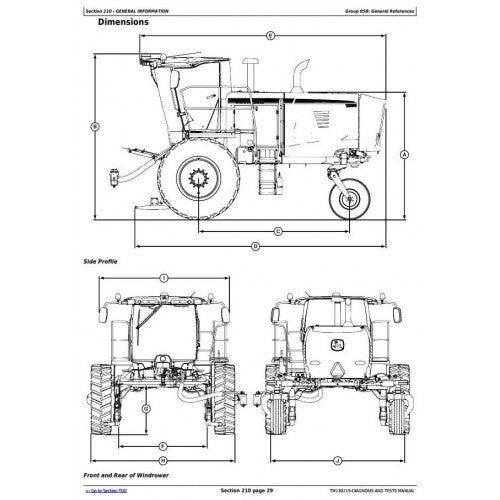 John Deere W235 Rotary Self-Propelled Hay and Forage Windrower Diagnostic and Technical Manual Pdf - TM130219