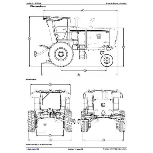 John Deere W235 Rotary Self-Propelled Hay and Forage Windrower Service Repair Technical Manual Pdf TM130119 2