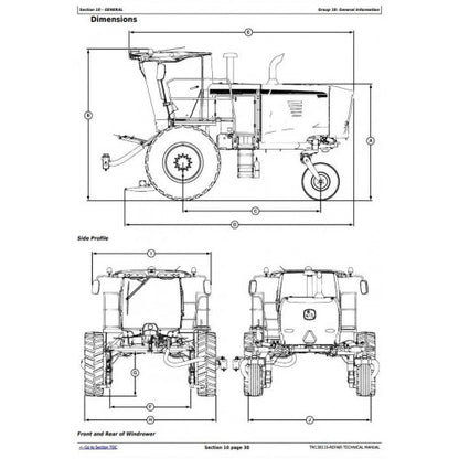 John Deere W235 Rotary Self-Propelled Hay and Forage Windrower Service Repair Technical Manual Pdf TM130119 2