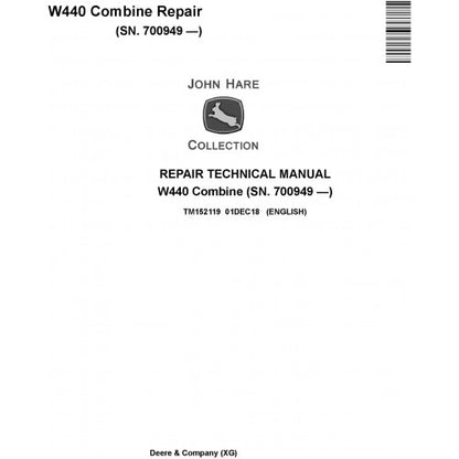 John Deere W440 Combine Service Repair Technical Manual Pdf TM152119 2