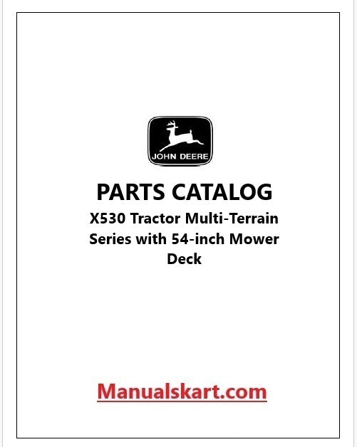 John Deere X530 Tractor Pdf Parts Catalog Manual PC10373