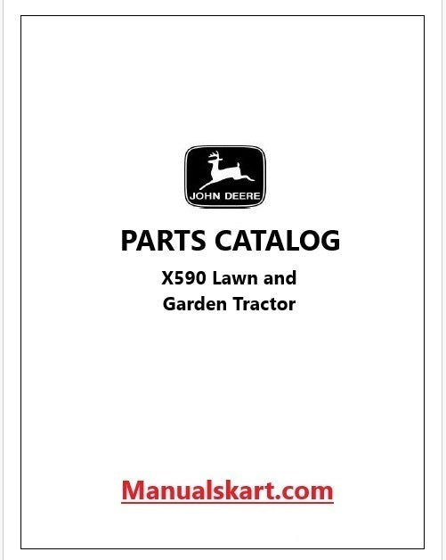 John Deere X590 Lawn and Garden Tractor Pdf Parts Catalog Manual PC12400