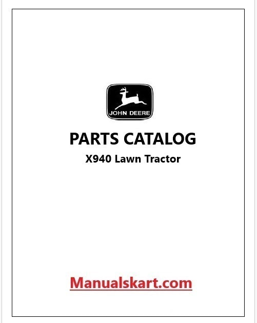 John Deere X940 Lawn Tractor Pdf Parts Catalog Manual PC13377