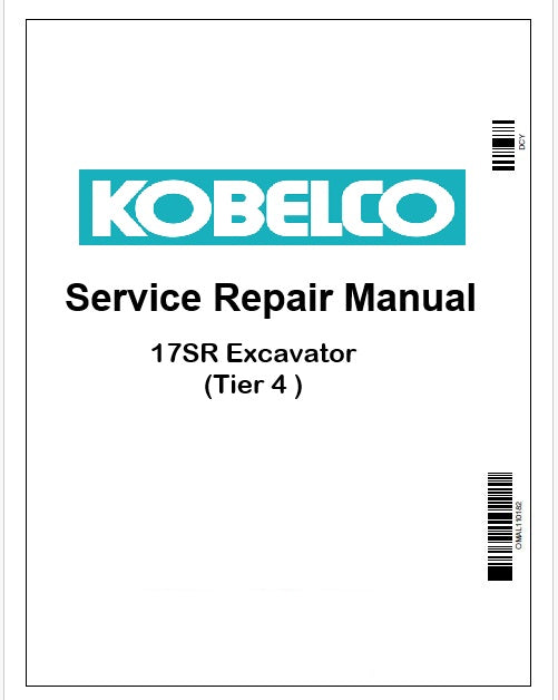 Kobelco 17SR Excavator (Tier 4 ) Pdf Repair Service manual