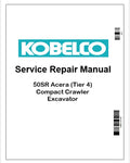Kobelco 50SR Acera (Tier 4) Compact Crawler Excavator Pdf Repair Service manual