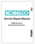 Kobelco 70SR-2 Acera Hydraulic Excavator Pdf Repair Service manual