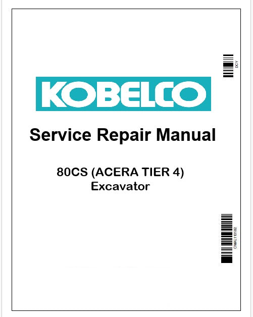 Kobelco 80CS (ACERA TIER 4) Excavator Pdf Repair Service manual