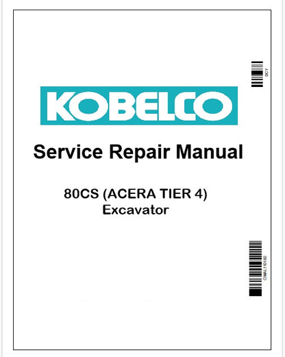 Kobelco 80CS (ACERA TIER 4) Excavator Pdf Repair Service manual