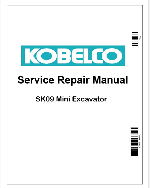Kobelco SK09 Mini Excavator Pdf Repair Service manual