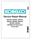 Kobelco SK140, SK200, SK210, SK250, SK260, SK330, SK350, SK460, SK480LC-8 Hydraulic Excavator Pdf Repair Service manual