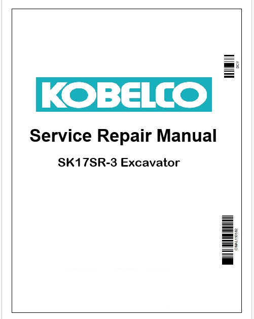 Kobelco SK17SR-3 Excavator Pdf Repair Service manual