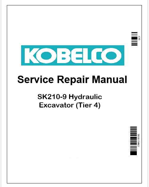 Kobelco SK210-9 Hydraulic Excavator Pdf Repair Service manual (Tier 4)