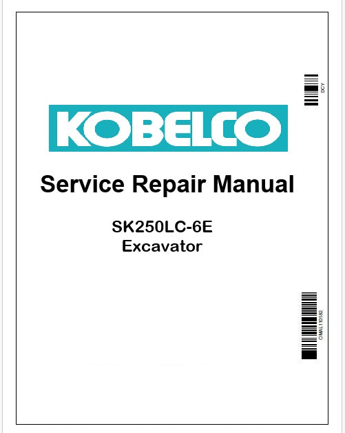 Kobelco SK250LC-6E Excavator Pdf Repair Service manual