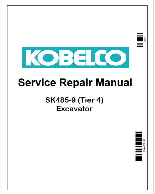 Kobelco SK485-9 (Tier 4) Excavator Pdf Repair Service manual
