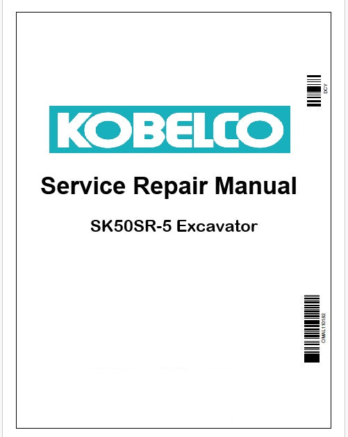 Kobelco SK50SR-5 Excavator Pdf Repair Service manual