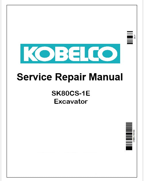 Kobelco SK80CS-1E Excavator Pdf Repair Service manual