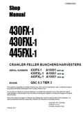 Komatsu 430FX-1, 430FXL-1, 445FXL-1 Crawler Feller Bunchers Harvesters Tier 3 Pdf Shop Repair Service Manual (Sn A10001 And Up)