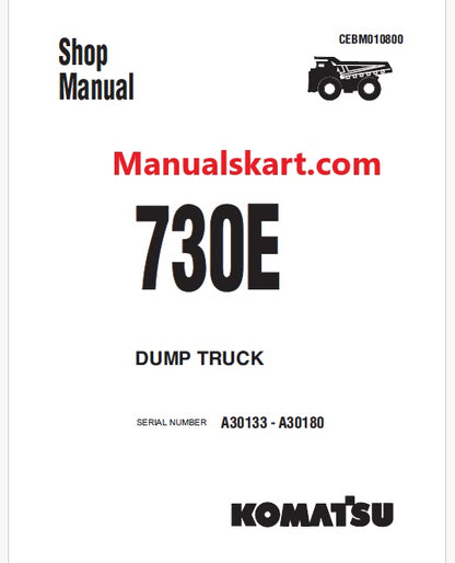 Komatsu 730E Dump Truck Pdf Repair Service Manual A30133 - A30180