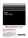 Komatsu 930E Dump Truck Pdf Operation and Maintenance Manual