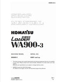 Komatsu Avance WA900-3 Wheel Loader Pdf Shop Repair Service Manual Sn 50001 And UP