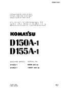 Komatsu D150A-1, D155A-1 Dozer Bulldozer Pdf Service Repair Manual