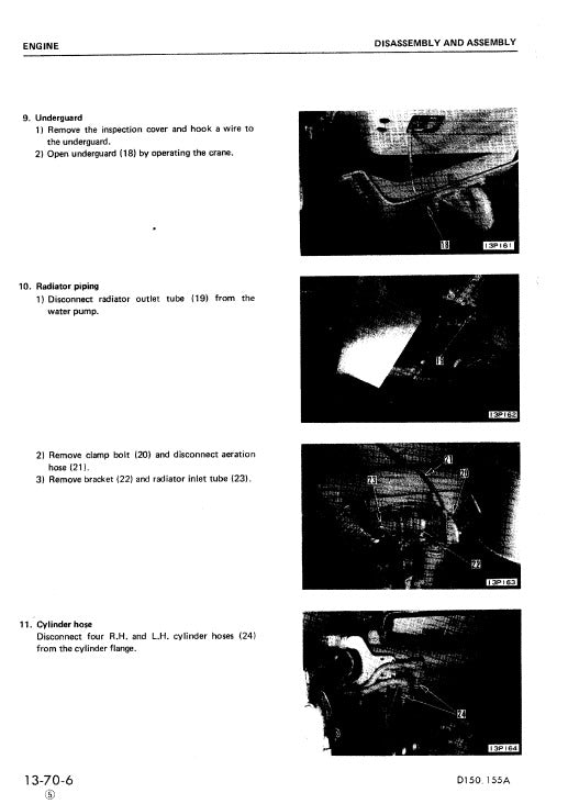 Komatsu D150A-1, D155A-1 Dozer Bulldozer Pdf Service Repair Manual 2