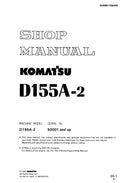 Komatsu D155a-2 Bulldozer Pdf Service Repair Manual (Sn 50001 And Up)