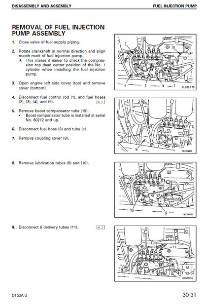 Komatsu D155A-5 Bulldozer Pdf Service Repair Manual (Sn 65001 And Up) 3