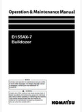 Komatsu D155AX-7 Bulldozer Pdf Operation and Maintenance Manual